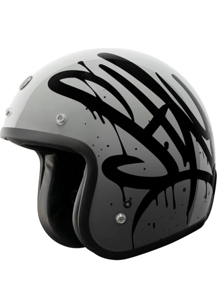 T-50 Del Mar Wild One Açık Motosiklet Kaskı Gri Siyah