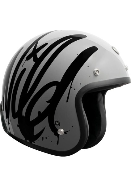 T-50 Del Mar Wild One Açık Motosiklet Kaskı Gri Siyah indirimleri