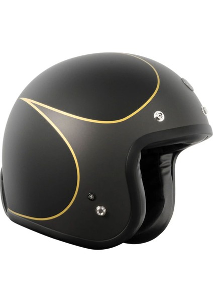 T-50 Del Mar Hardy Açık Motosiklet Kaskı Mat Siyah Gri indirimleri