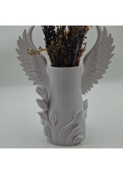 Anka Kuşu 3D Beyaz Vazo fırsatları