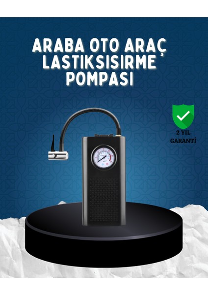 Elektrikli Hava Kompresörü Type-C USB Şarjlı Çok Fonksiyonlu Lastik Pompası