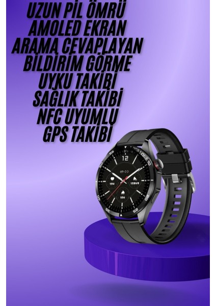 Amoled Ekran 3 Kordonlu Akıllı Saat 5.0 Bluetooth Bağlantılı Android ve Ios Uyumlu fiyatları