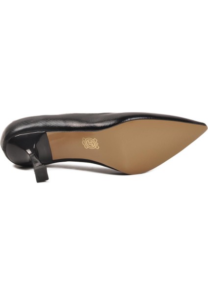 357190 Z Siyah Yılan Kadın Topuklu Ayakkabı indirimleri