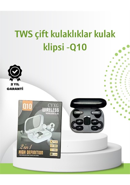 Q10 Bluetooth Kulaklık – Hafif, Şık Tasarım, Güçlü Pil ve Net Çağrı Kalitesi