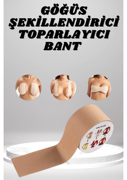 Toparlayıcı ve Şekillendirici Göğüs Bandı Tere ve Suya Dayanıklı Hassas Ciltlere Uygun