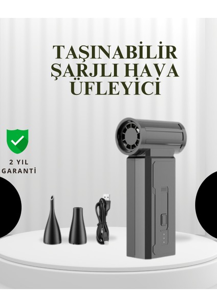 Taşınabilir Şarjlı Güçlü Hava Üfleme Aleti Çok Yönlü Kullanım