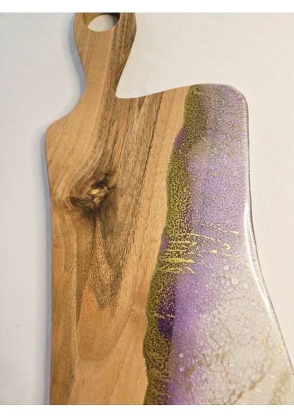 Doğal Ceviz Ağacından Epoksi Sunumluk (40x18x2 cm) indirimleri