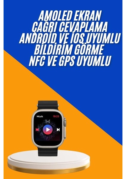 Akıllı Saat Çok Fonksiyonlu Unısex Sosyal Medya Girişli Bluetooth Bağlantılı