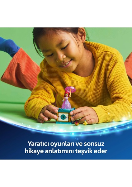 LEGO ǀ Disney Princess Dönen Ariel 43259-5 Yaş ve Üzeri Prenses Seven Çocuklar Için Mini Bebek Figürü Içeren Yaratıcı Oyuncak Yapım Seti, Doğum Günü Hediyesi (93 Parça) modelleri