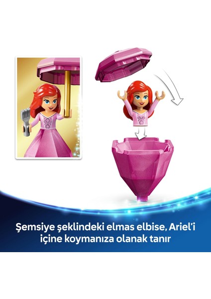 LEGO ǀ Disney Princess Dönen Ariel 43259-5 Yaş ve Üzeri Prenses Seven Çocuklar Için Mini Bebek Figürü Içeren Yaratıcı Oyuncak Yapım Seti, Doğum Günü Hediyesi (93 Parça) fırsatları