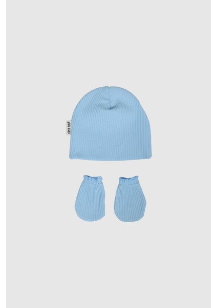 Yeni Doğan Şapka & Eldiven Seti – %100 Pamuklu Penye Extra Yumuşak Hafif Terletmez, 0-6 Ay Unisex modelleri