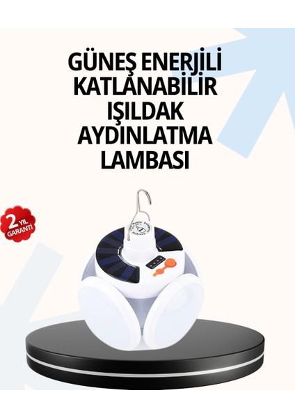 Katlanabilir 5 Kanatlı Solar LED Bahçe ve Kamp Lambası