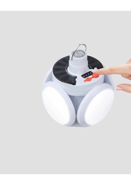 Katlanabilir 5 Kanatlı Solar LED Bahçe ve Kamp Lambası indirimleri