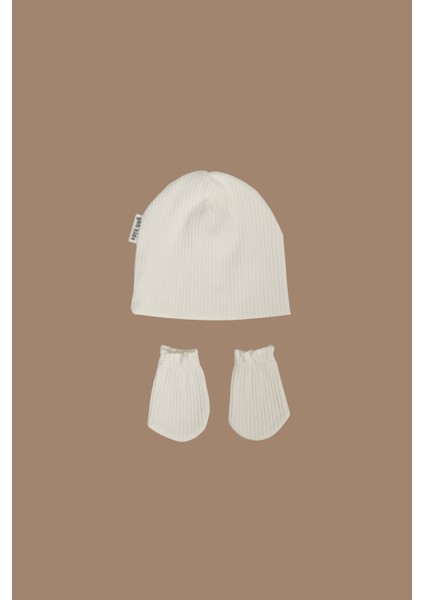 Yeni Doğan Şapka & Eldiven Seti – %100 Pamuklu Penye Extra Yumuşak Hafif Terletmez, 0-6 Ay Unisex modelleri