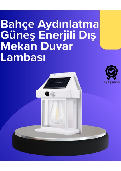 Güneş Enerjili Hareket Sensörlü Duvar Lambası