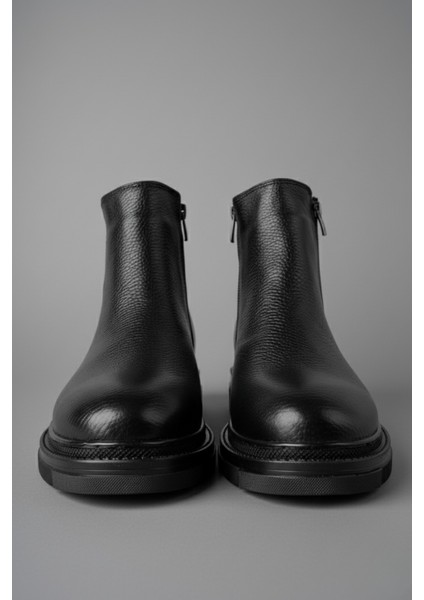 Chelsey Hakiki Deri Çift Fermuarlı Erkek Kışlık Bot indirimleri