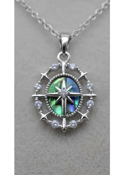 Kutup Yıldızı Vintage Esintili Taşlı Çelik Kolye fiyatları