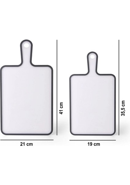 2’li Kaydırmaz Kesme Tahtası Kulplu Kesim Panosu fırsatları