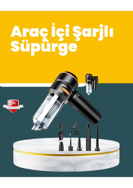 Araç Içi Derinlemesine Temizlik Için Kompakt ve Ergonomik El Süpürgesi