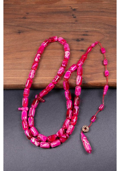 Ebruli Pembe Renk Özel Seri 45 Taneli Bakalit Sıkma Tesbih fiyatları