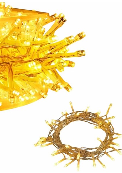 Dekoratif Peri LED 100 Ledli Gün Işığı Pilli 10 Metre Gün Işığı