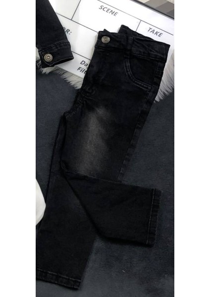 Erkek Çocuk 3'lü Kot Takımı - Gömlek - Ceket - Pantolon - %100 Pamuklu modelleri