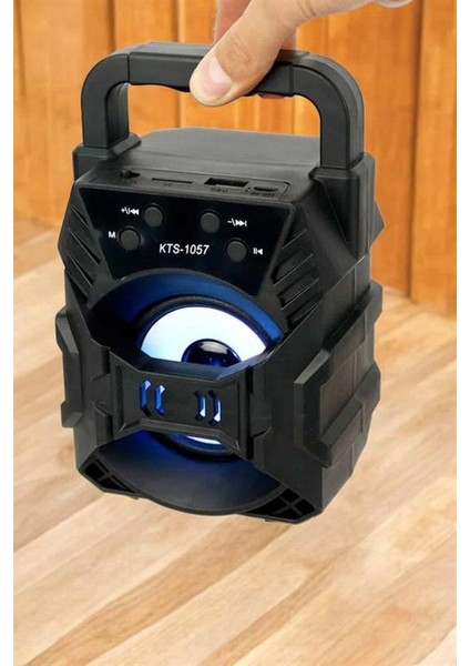 Işıklı Bluetooth Hoparlör Müzik ve Renkli Işık Taşınabiilir