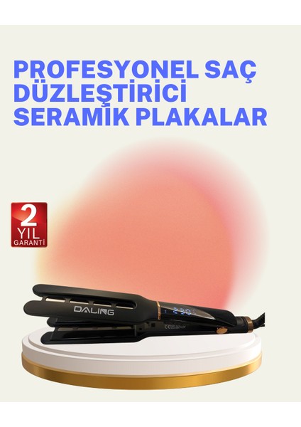 Saç Düzleştirici Seramik Plakalı 230C Hızlı Isınma 360° Kablo
