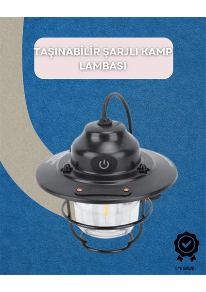 Dış Mekan Için Şık LED Fener – 4400MAH Pil, Ipx4 Su Geçirmez, Asılabilir