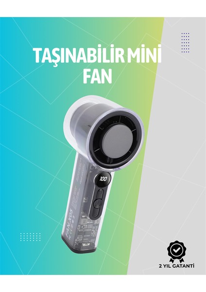 Mini El Fanı | 3000MAH Pil | Type-C Şarj Girişi | Kompakt ve Hafif Tasarım
