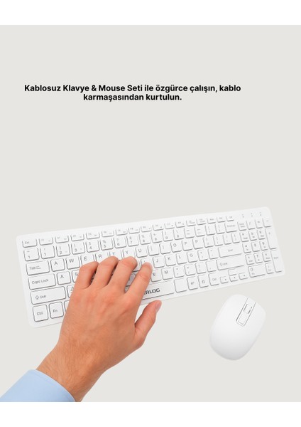 Kablosuz Klavye ve Mouse Seti - Ergonomik Tasarım, Sessiz Kullanım, Geniş Uyumluluk modelleri
