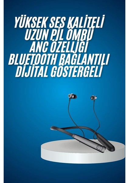 Bluetooth Kulaklık Şarj Göstergeli 100 Saat Şarj Kapasiteli Sporcu Kulaklık