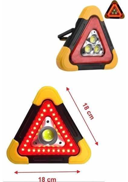 Işıklı Ikaz Lambası Reflektör Şarjlı Işıklı Üçgen LED Acil Durum Feneri indirimleri