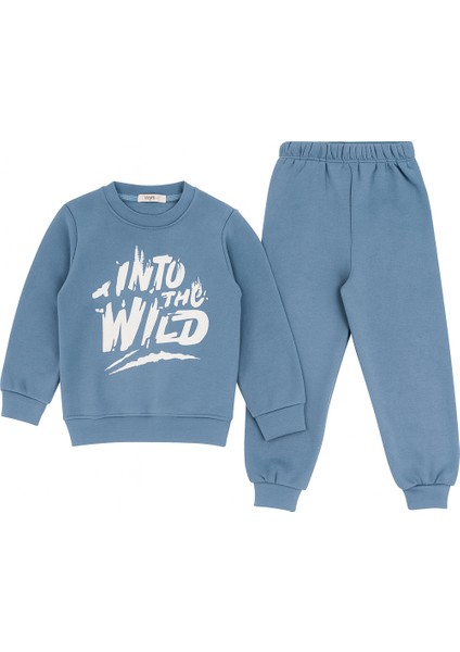 Erkek Çocuk Mevsimlik Kışlık Eşofman Takımı Pamuklu Şardonlu Sweatshirt Alt 3-4-5-6 Yaş fırsatları