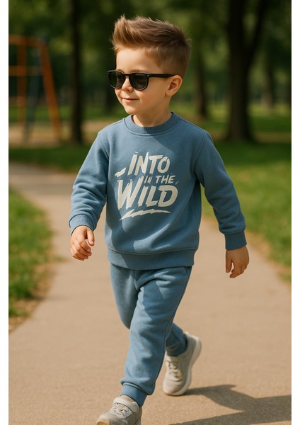Erkek Çocuk Mevsimlik Kışlık Eşofman Takımı Pamuklu Şardonlu Sweatshirt Alt 3-4-5-6 Yaş indirimleri