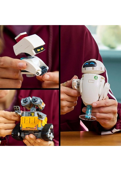 LEGO ǀ Disney ve Pixar Wall-E ve Eve 43279 – Film Sever Yetişkinler Için Dekoratif ve Koleksiyonluk Animasyon Film Karakterleri Model Yapım Seti, Yaratıcı Hediye Fikri (811 Parça) modelleri