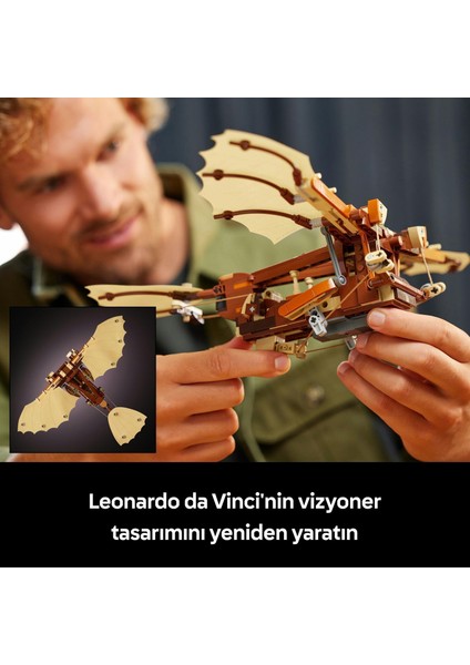 LEGO Icons Leonardo Da Vinci’nin Uçan Makinesi 10363 – Tarih ve Havacılık Meraklısı Yetişkinlere Özel Dekoratif Yapım Seti, Hediye Fikri (493 Parça) indirimleri