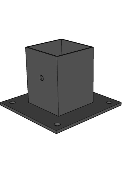 80x80 Flanşlı Zemin Bağlantı Elemanı - Chona İç Mimarlık Demir Doğrama