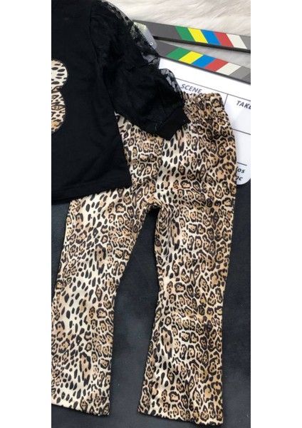 Kız Çocuk Leopar Mouse Ikili Takım - %100 Pamuklu fiyatları