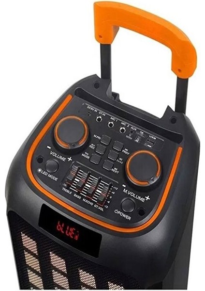 NDR-1098 8" Taşınabilir Büyük Boy Rgb Bluetooth Kablosuz Mikrofonlu Parti Hoparlörü indirimleri