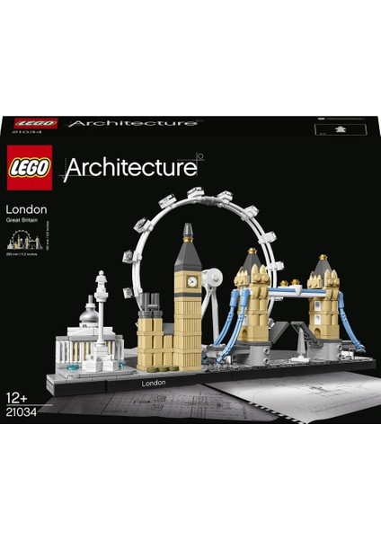 LEGO Architecture Londra 21034 - Seyahat, Mimari ve Tarih Meraklısı Yetişkinler Için Koleksiyonluk Sergilenebilir Yapım Seti (468 Parça) modelleri