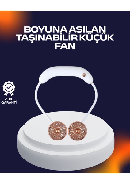 USB Şarjlı Katlanabilir Mini Boyun Fanı 1–3 Saat Kullanım