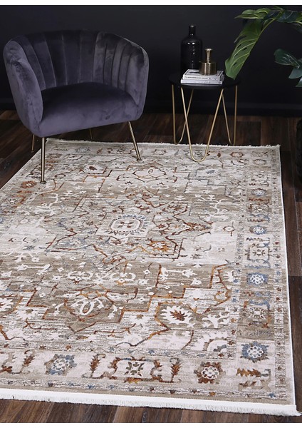 Kaymaz Dokuma Tabanlı Vintage Halı Şönil Modern Dijital Baskı Retro Şık Dekoratif Halı