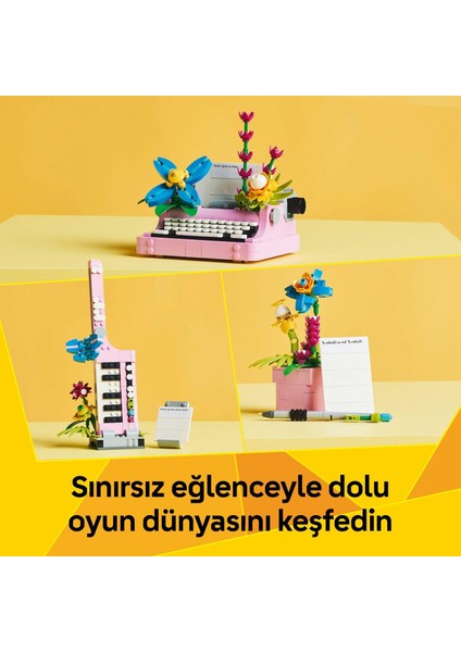 LEGO Creator 3’ü 1 Arada Çiçekli Daktilo 31169-8 Yaş ve Üzeri Çocuklar Için Keytar Veya Saksıya Dönüşebilen Yaratıcı Oyuncak Yapım Seti, Doğum Günü Hediyesi (363 Parça) modelleri