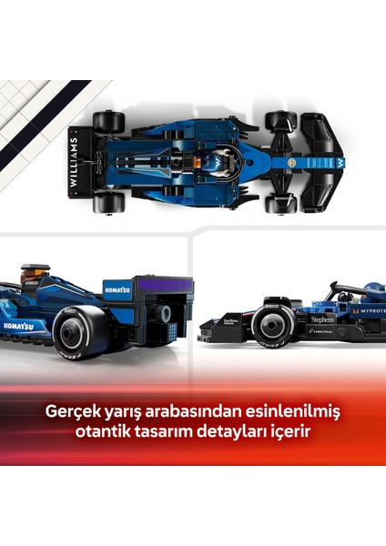 LEGO Speed Champions Williams Racing FW46 F1 Yarış Arabası 77249 – 10 Yaş ve Üzeri Kız ve Erkek Çocukları ile Yetişkin Motorseverler Için Sürücü Minifigürü Içeren Yapım ve Sergileme Seti (263 Parça) fiyatları