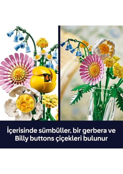 LEGO Botanicals Küçük Sarı Buket 10347-9 Yaş ve Üzeri Kız ve Erkek Çocuklar Için Papatya, Şakayık ve Lale Dahil Yapay Çiçekler Içeren Yaratıcı Dekoratif Çiçek Buketi Yapım Seti (373 Parça) fiyatları