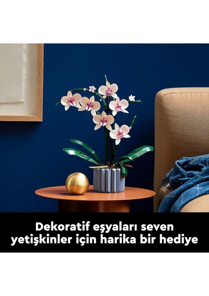 LEGO Icons Orkide 10311 - Yetişkinler Için Dekoratif, Koleksiyonluk ve Sergilenebilir Çiçek Modeli Yapım Seti (608 Parça) modelleri