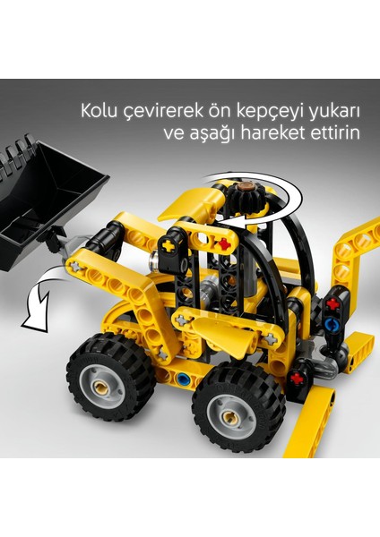 LEGO Technic Kazıcı Yükleyici 42197 – 7 Yaş ve Üzeri Kız ve Erkek Çocukları Için Arka Kazıcı, Kepçe ve Dengeleyici Içeren Yapım Seti, Hediye Fikri (104 Parça) fiyatları