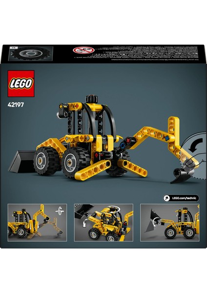 LEGO Technic Kazıcı Yükleyici 42197 – 7 Yaş ve Üzeri Kız ve Erkek Çocukları Için Arka Kazıcı, Kepçe ve Dengeleyici Içeren Yapım Seti, Hediye Fikri (104 Parça) fırsatları