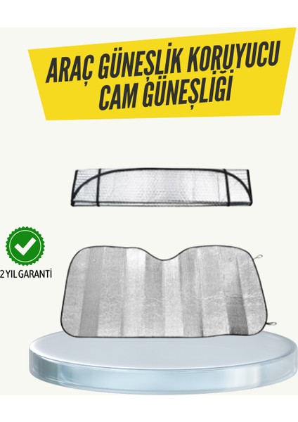 Metalize Reflektörlü Katlanabilir Araç Güneşliği – Yüksek Performanslı Isı ve Uv Korumas�